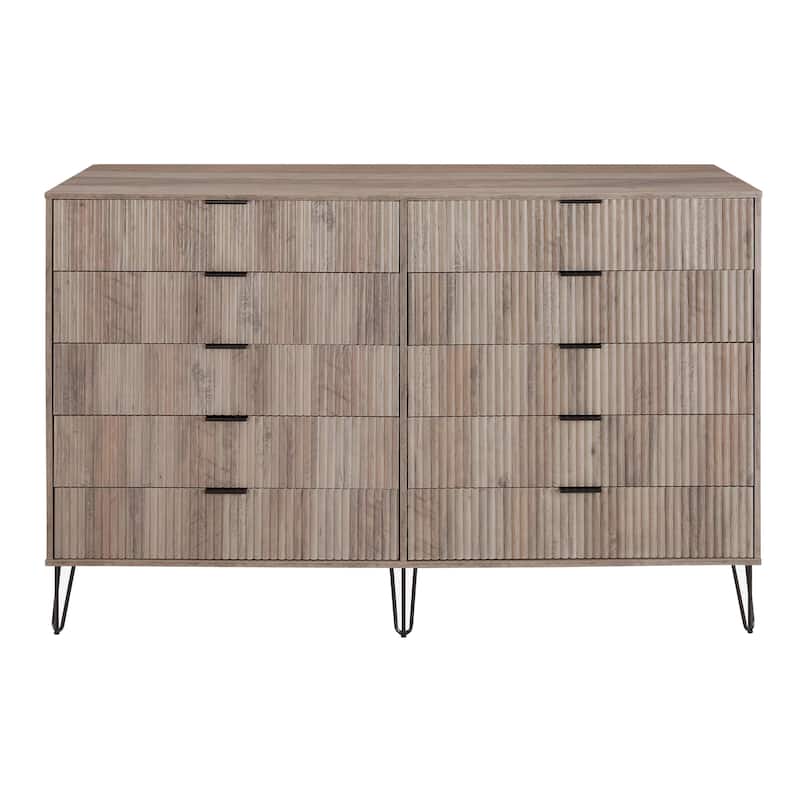 Manhattan Comfort Dumbo Modern 10-Drawer Double Tall Dresser