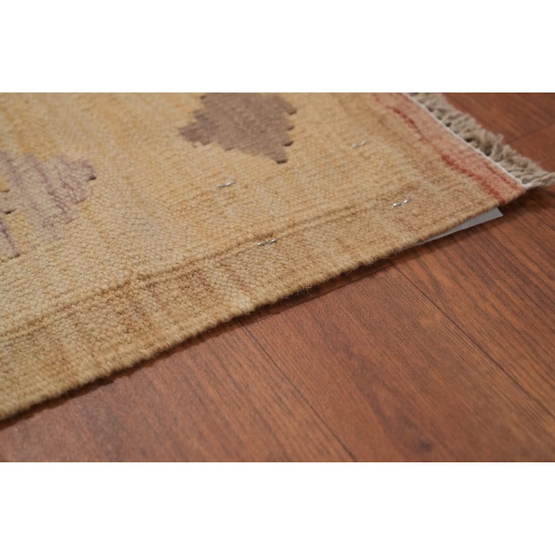 Hand Woven Southwestern Wool Multi-Colored Geometric Area Rug - 9' 9'' X 7' 10''
