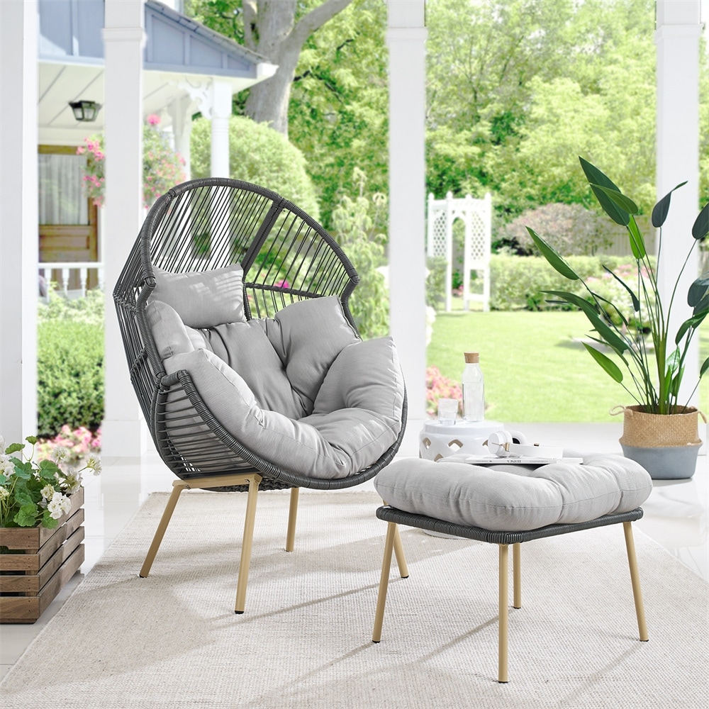 All weather wicker egg chair discount