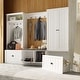 preview thumbnail 3 of 48, Combo Entryway Hall Trees Storage Bench Closet Organizer Clothes Rack