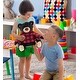preview thumbnail 6 of 5, DolliBu Plush Black Bear and Brown Bear with Red Plaid Hoodie - 10Lx8Wx9H inches