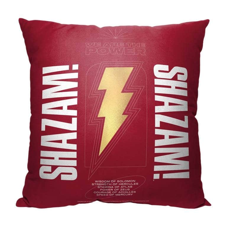 Warner Brothers DC Shazam We Are The Power 18 Inch Throw Pillow