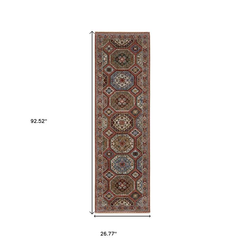 HomeRootsMedallion Bohemian Runner Area Rug