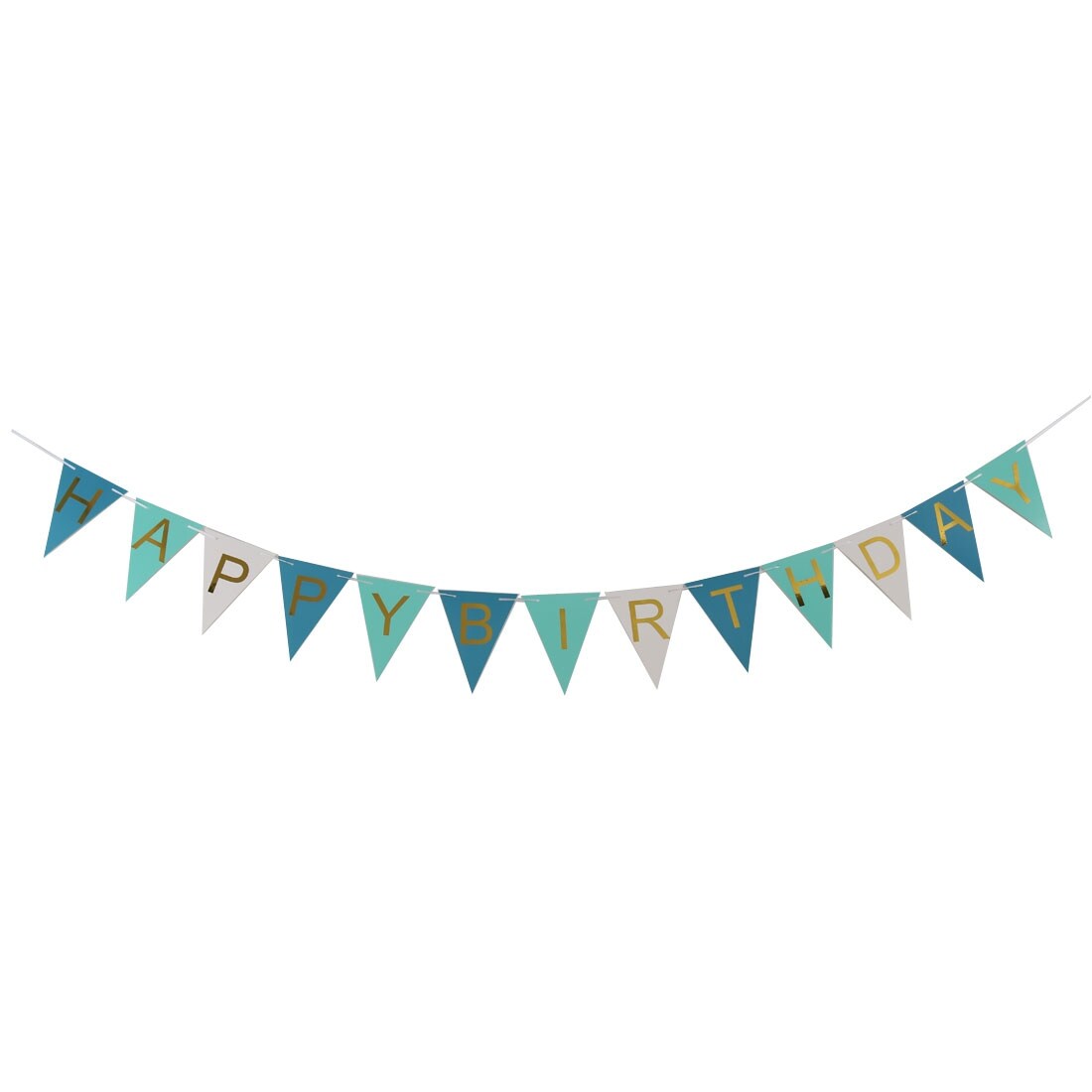 Shop Happy Birthday Letter Print Triangle Shaped Diy Party Decor