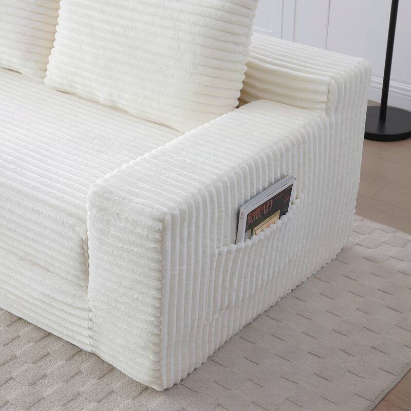 Foam Cloud Loveseat Sofa, 2 in 1 Convertible Folding Couch Bed