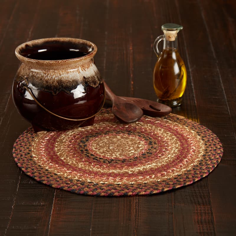 Ginger Spice Jute Trivet 15 - Trivet - Orange