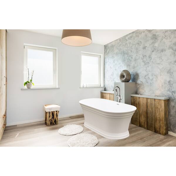 Shop Jacuzzi Lyb6731bcxxxx Lyndsay 67 Free Standing Soaking Bathtub With Nw50827 Tub Filler Faucet And Center Drain Overstock 21022760