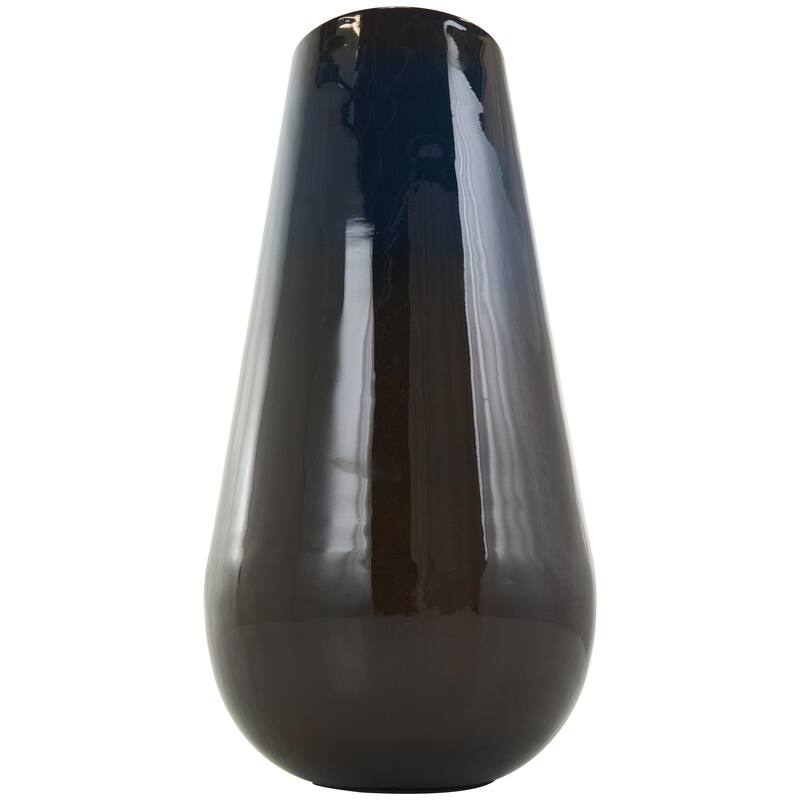CosmoLiving by Cosmopolitan Metal Slim and Cone Geometric Vase with Handles (Set of 2) - Gold, Silver, Dark Gray, White, Black