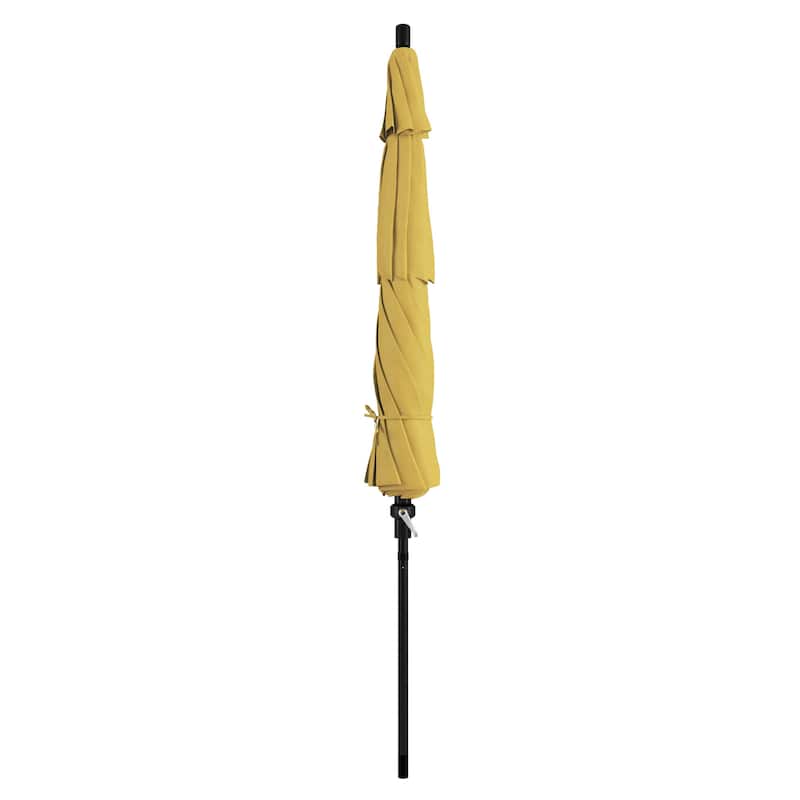 California Umbrella 11' Rd. Alum/Fiberglass Rib Market Umb,Crank Lift/Collar Tilt, Dbl Wind Vent, Black Finish, Olefin Fabric