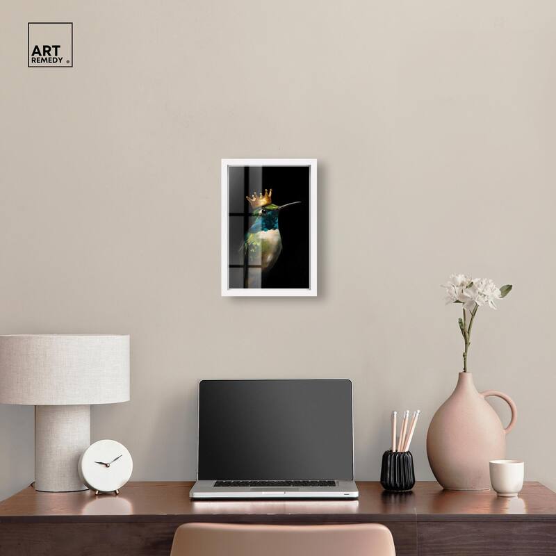 Crowned Azure Bird II Shadowbox by Art Remedy