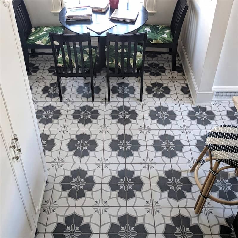 Merola Tile Twenties Crest 7-3/4" x 7-3/4" Ceramic Floor and Wall Tile