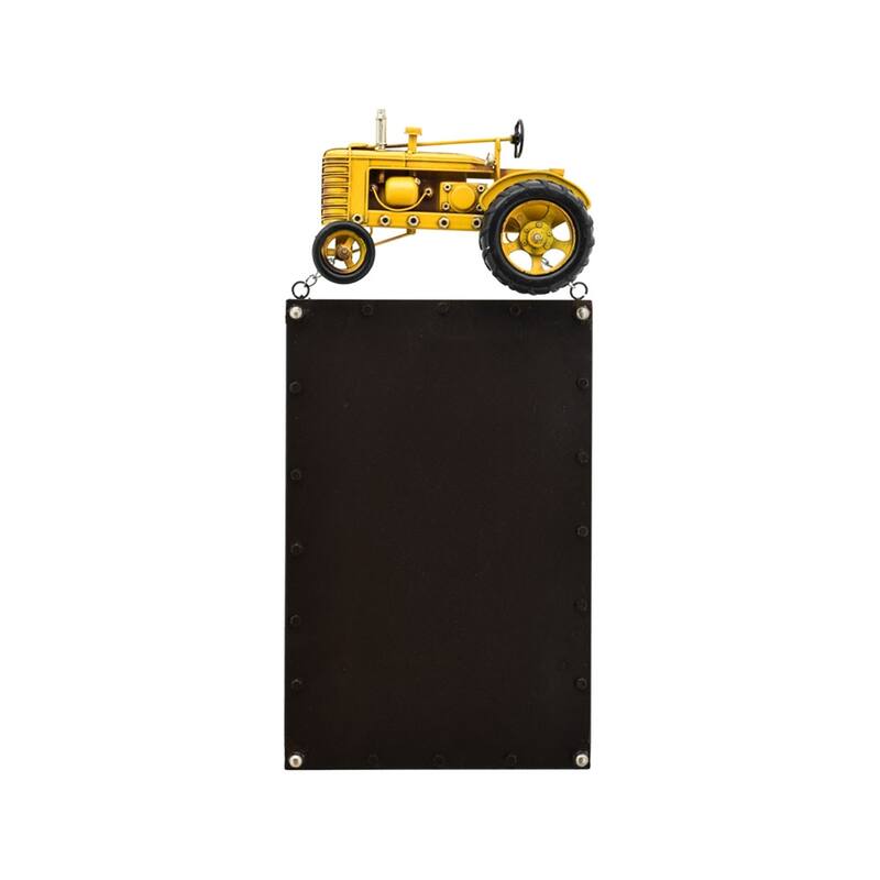 Magnetic Message Boards with Iron Tractor - 10.2" L x 2.4" W x 22" H - Yellow