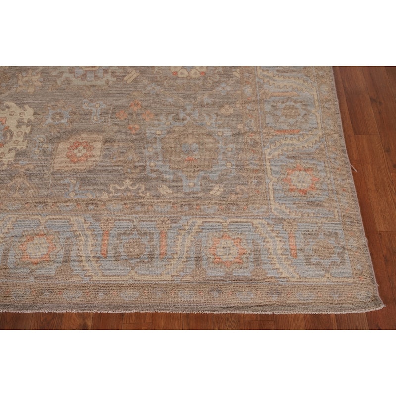 Vegetable Dye Oushak Oriental Area Rug Handmade Wool Carpet - 8'3" x 9'11"
