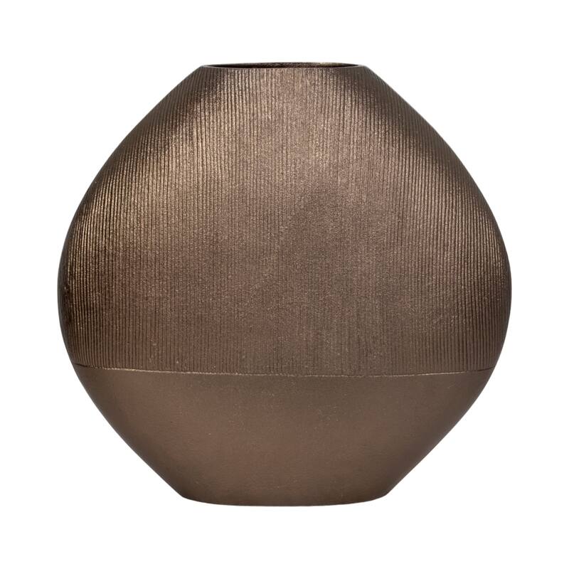 Modern Round Metal Table Vase - Flower Vase