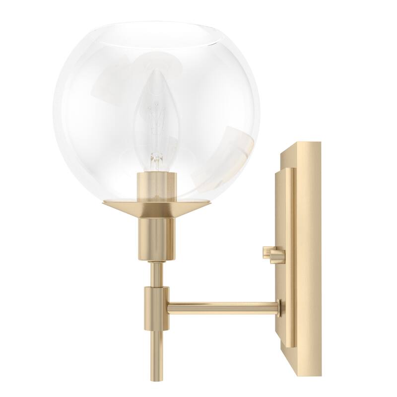 Hunter Xidane 1 Light Wall Sconce - Entry, Hallway, Bedroom, Bathroom - Contemporary, Mid-Century Modern, Glam - Damp Rated!