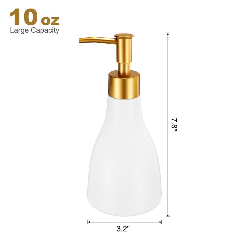 1x 9.5Oz Soap Dispenser Hand and Dish Soap Dispenser for Kitchen Matte - White