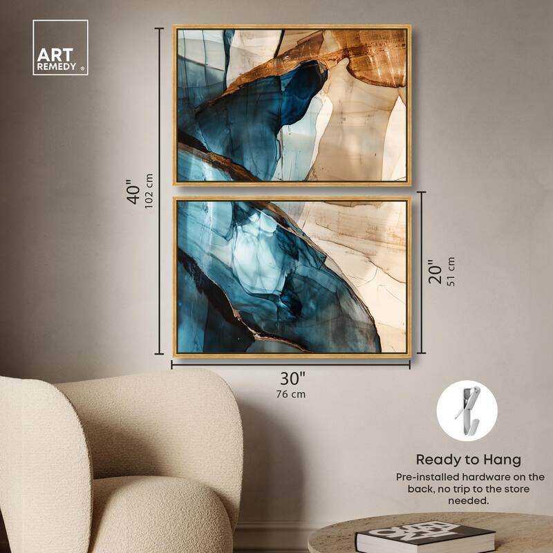 Glitch Aesthetic II Canvas Set of 2 by Art Remedy