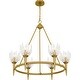 preview thumbnail 4 of 7, Shea 6-Light Brushed Gold Chandelier