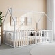 preview thumbnail 2 of 19, Kids House Gated Floor Bed Twin Size for 5+ by Comfy Cubs White