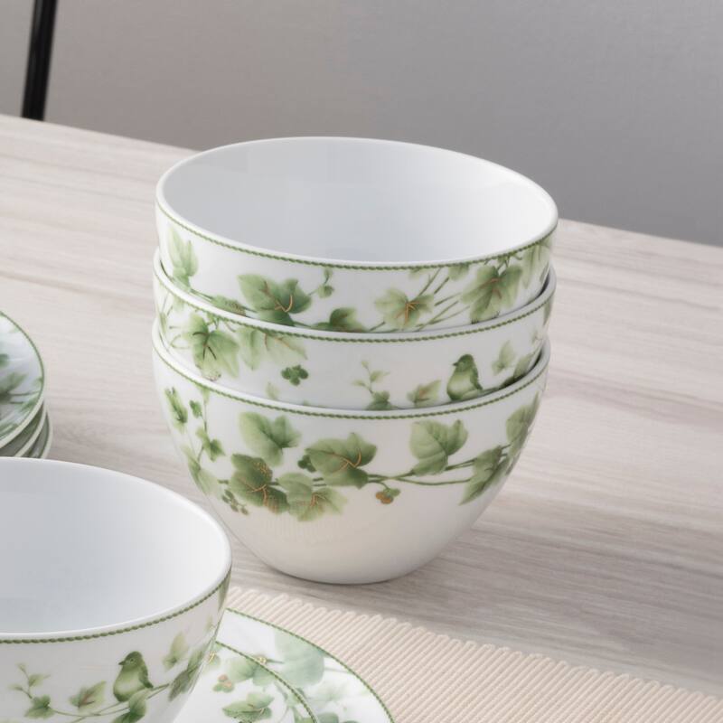 Ivy Whisper Set of 4 Cereal Bowls, 6" 29 oz.