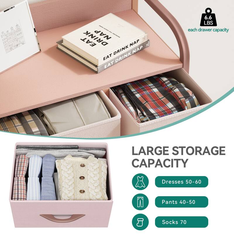 29.7" Modern Fabric 7 Drawer Storage Chest Tower