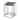 Kasey Galvanized Black Metal Nesting Accent Tables (Set of 2) - 17.7L x 12.6W x 24.4H