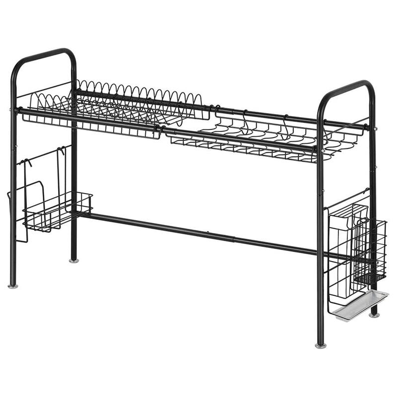 Dish Drying Rack Over the Sink Kitchen Sink Organizer, Stainless Steel
