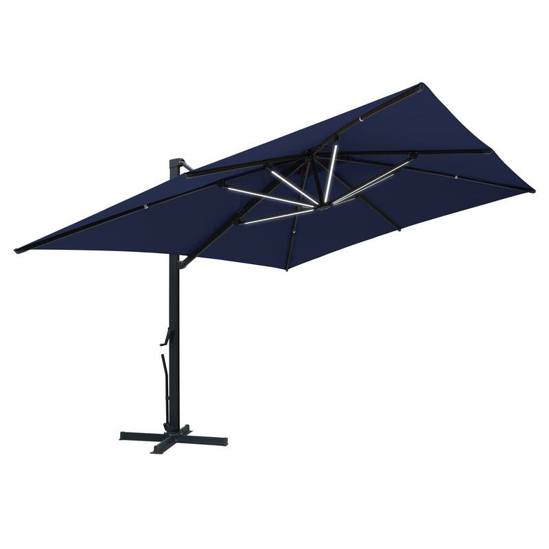 13-Ft Aluminum Dual-Roof Cantilever Umbrella