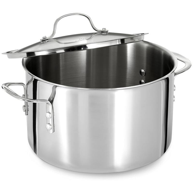 Calphalon 8 Quart TriPly Stainless Steel Stock Pot with Lid and