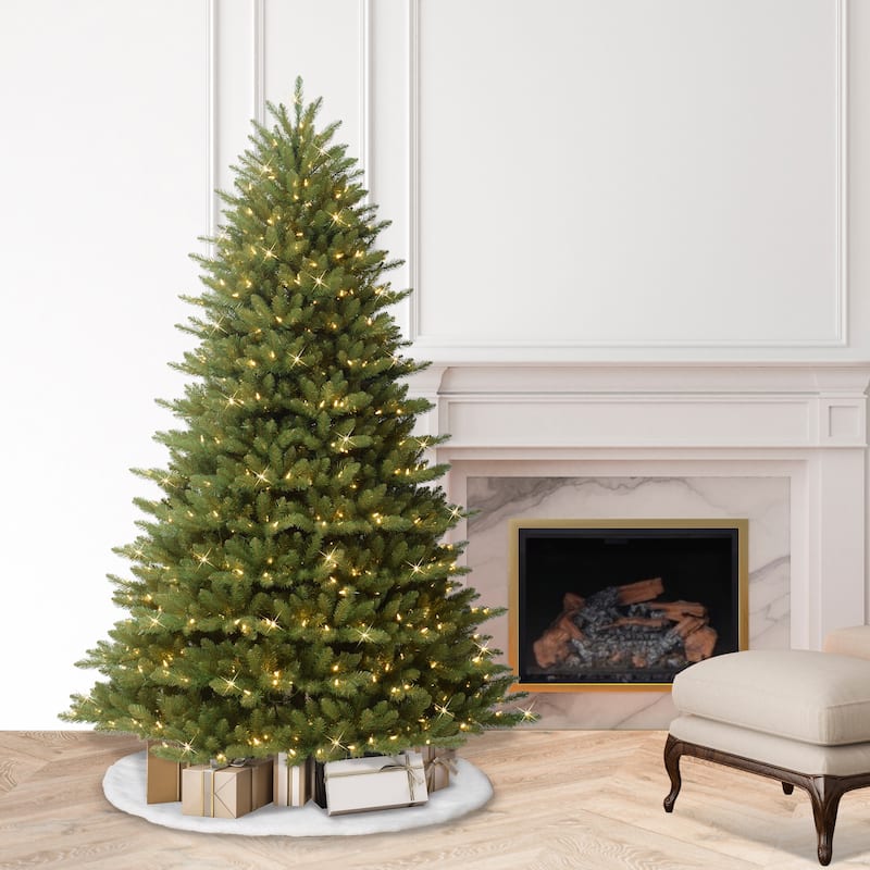 Puleo International 7.5' Pre Lit Fraser Fir Artificial Christmas Tree