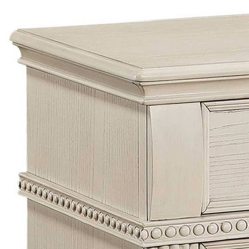 Crisp White 3 Drawer 28 in. W Nightstand with Sturdy Knob Pulls