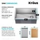 preview thumbnail 133 of 162, KRAUS Kore Workstation Undermount Stainless Steel Kitchen Sink