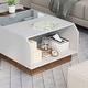 preview thumbnail 8 of 10, Furniture of America Podd Contemporary White 49-inch 3-Shelf Coffee Table