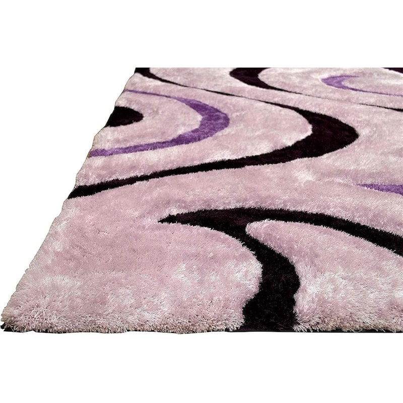 HR Lilac, Purple, Black Shag Rug for Living Room Decor Rug Trends ...