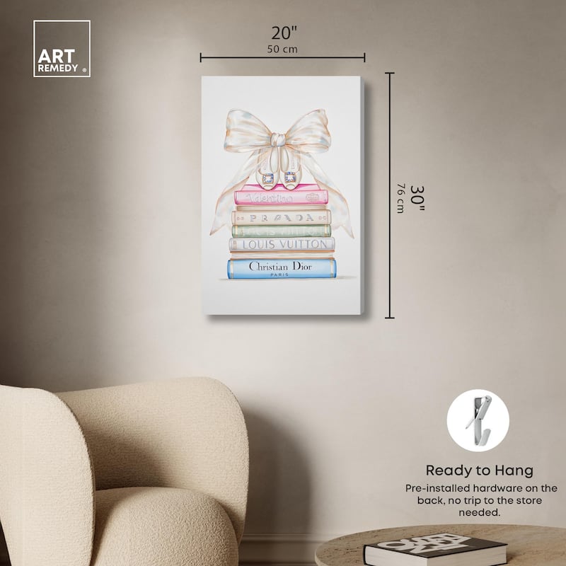 Heel and Luxury Books I Canvas by Art Remedy, Gallery Wrapped
