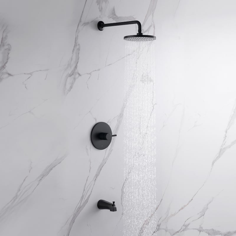 Luxier SS-C01 Single-Handle 1-Spray Tub and Shower Faucet with Valve