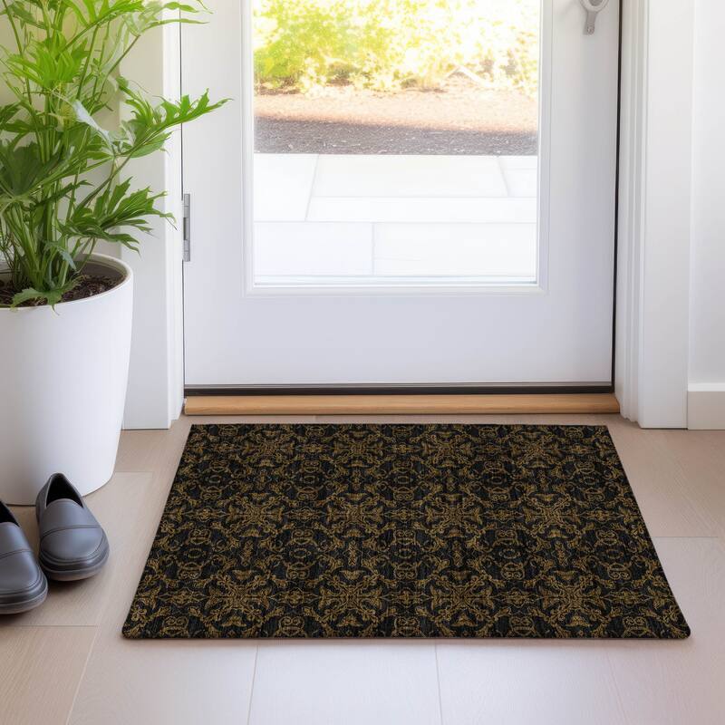 Machine Washable Indoor/ Outdoor Chantille Traditional Medallions Rug