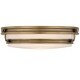 preview thumbnail 4 of 5, Grafton 3-Light Weathered Brass Flush Mount