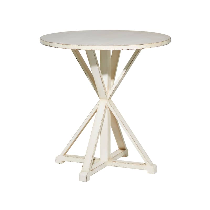 Wood Accent Table with X Shaped Legs - White or Brown - Roche River Decor - White