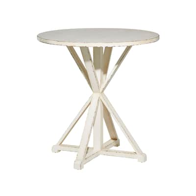Wood Accent Table with X Shaped Legs - White or Brown - Roche River Decor