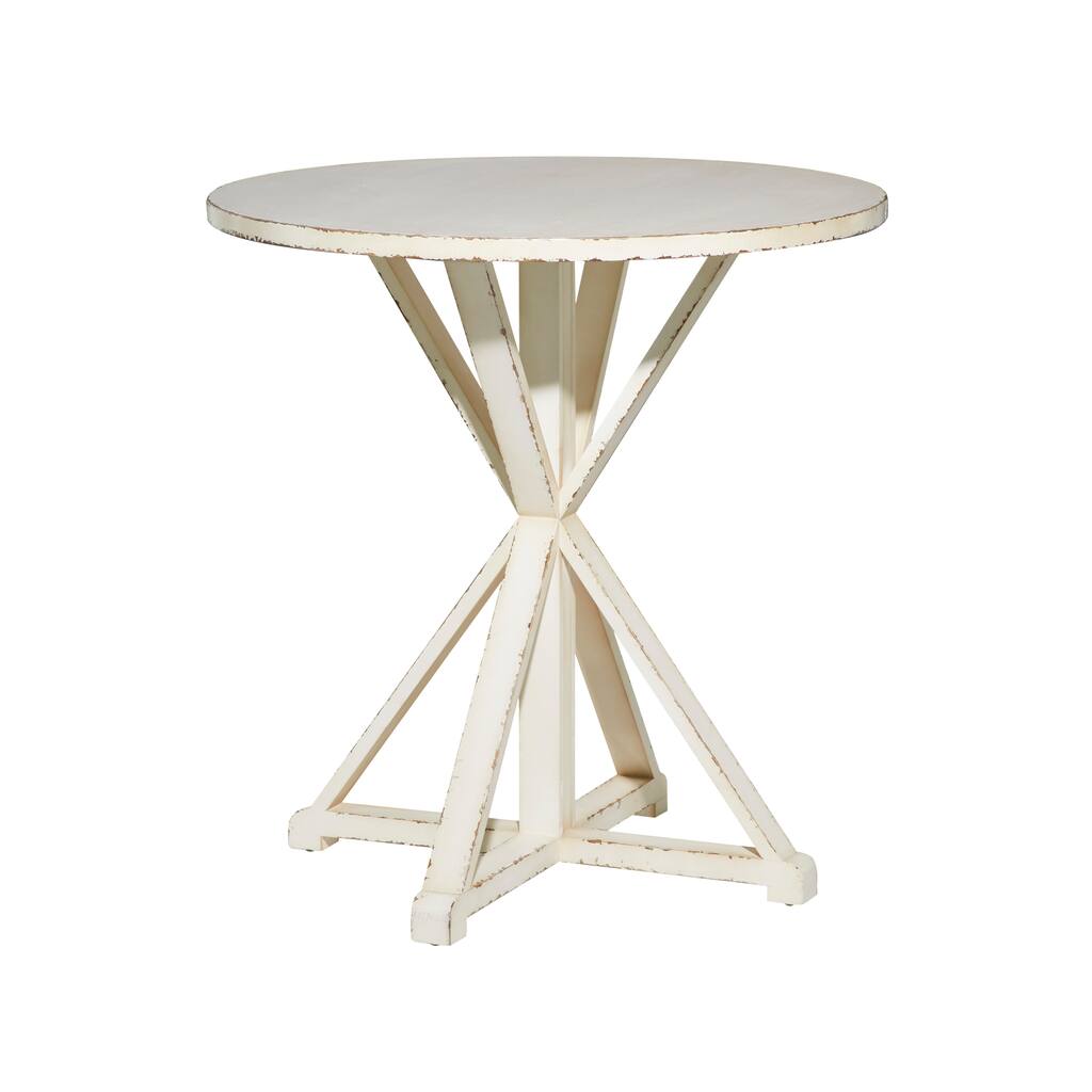 Wood Accent Table with X Shaped Legs - White or Brown - Roche River Decor