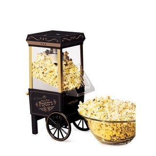 Nostalgia 12-Cup Hot Air Popcorn Maker, Black