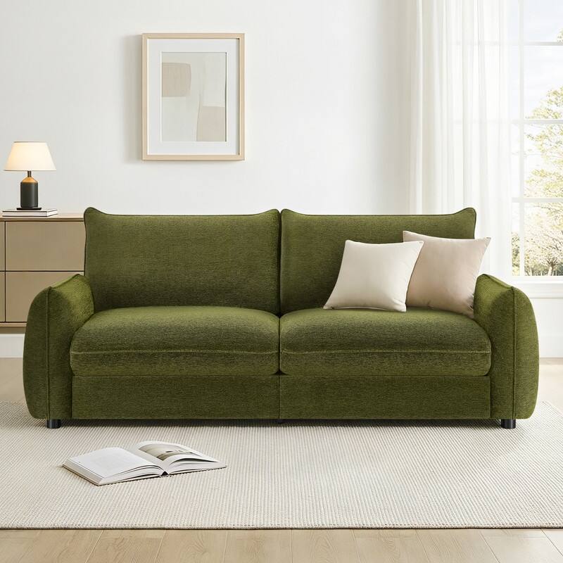 Spruce & Spring 2 Seat High Back Loveseat Sofa for Living Room