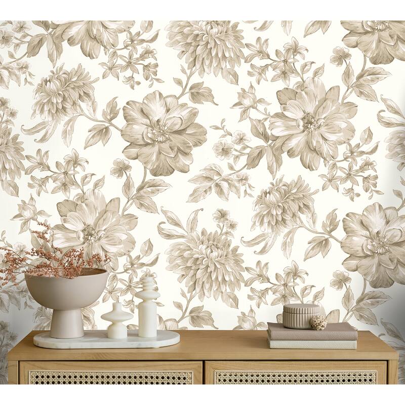 Fine Decor Gabriela Neutral Floral Wallpaper