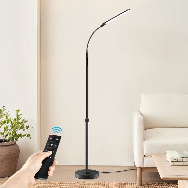 LED Floor Lamp Adjustable Reading Floor Lamp with Remote Control N A