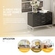 preview thumbnail 12 of 16, 31.5 Inch Wide Nightstand with 3 Drawers Black Wooden Bedside Table
