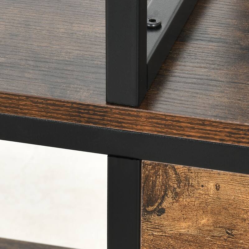 Kitchen Baker's Rack with Microwave Stand Wine Storage and Utility Shelves for Organized Pantry