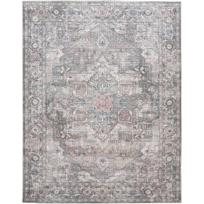 New Concept Washables Persian Boho Machine Washable Area Rug