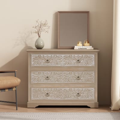 Christopher Knight Home- Aurembiaix Fir Wood 3 Drawer Dresser