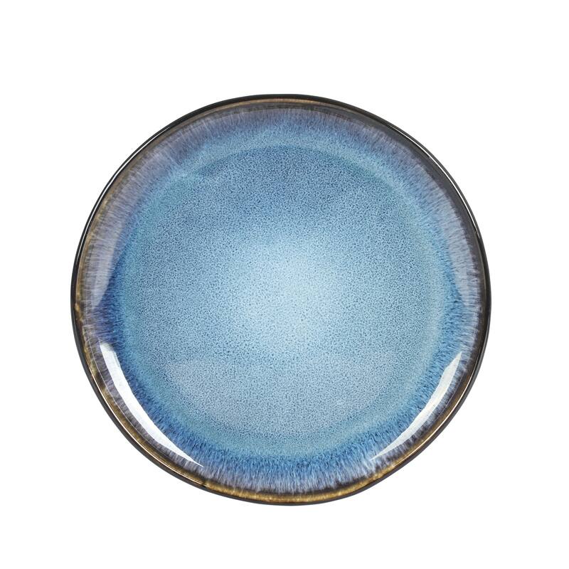 Gibson Soho Lounge Nardini 12 Piece (Service for 4) Plates and Bowls Reactive Glaze Dishes Stoneware Dinnerware Set